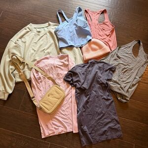 ✨Lululemon Bundle✨ Activewear Gym Workout Running Small Tops Softstreme Pastel